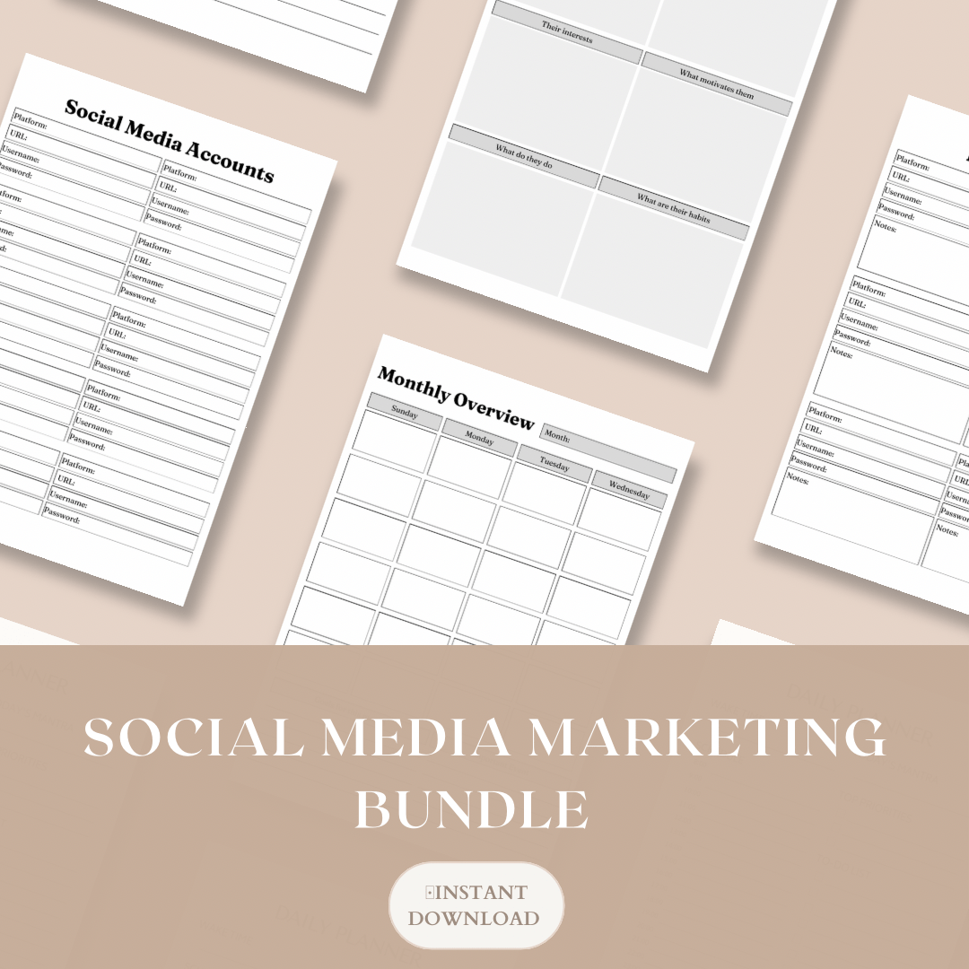Social media planner for marketing